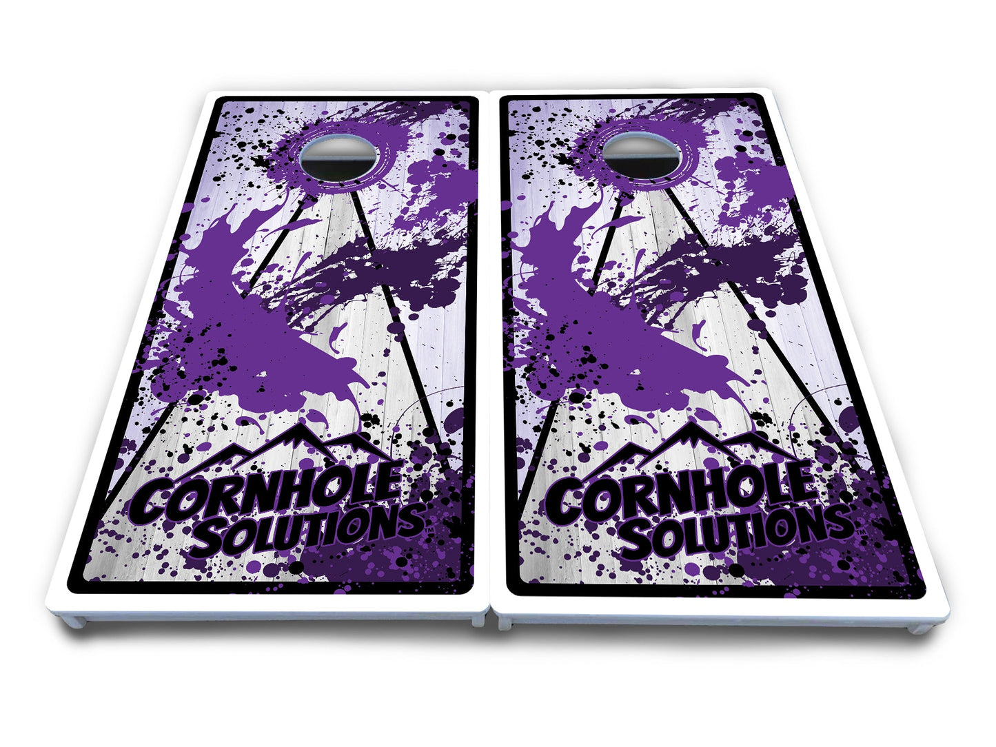 Paint Splatter CS Logo Cornhole Boards - All Weather Series