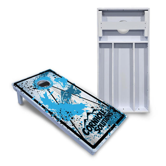 Paint Splatter CS Logo Cornhole Boards - All Weather Series