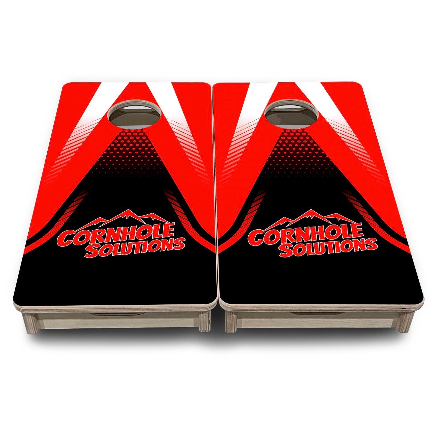 Red & Black Jersey - Mini Cornhole Board Set (12" x 24") with 8 Mini Bags