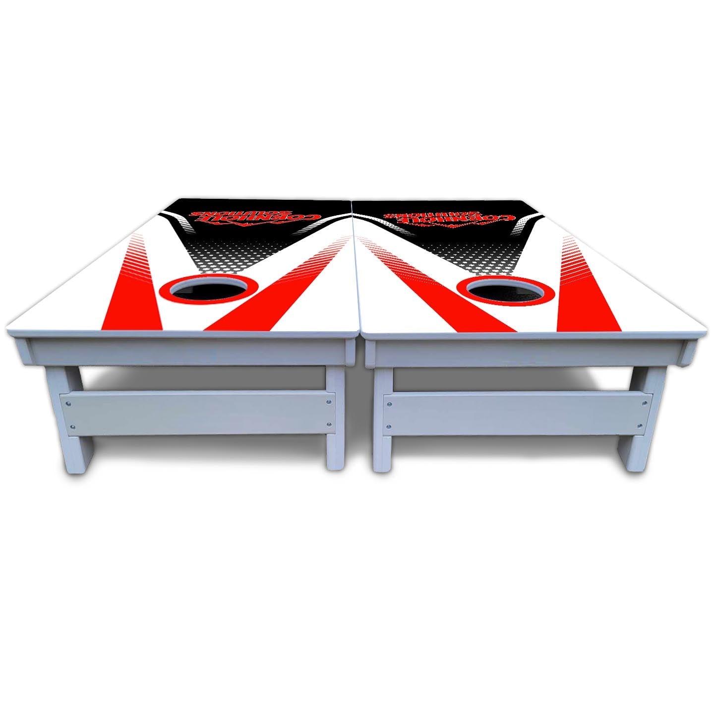White Jersey Cornhole Boards - All Weather Series