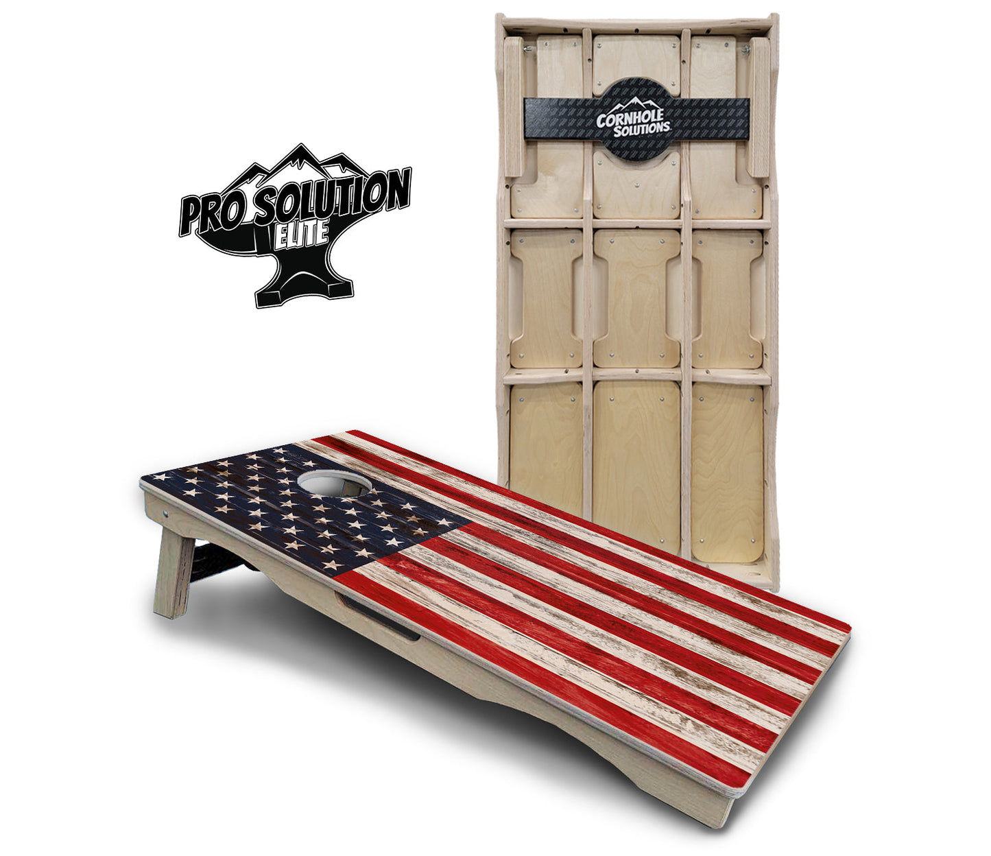 Antique Flag510 Cornhole Boards - Pro Solution Elite Series