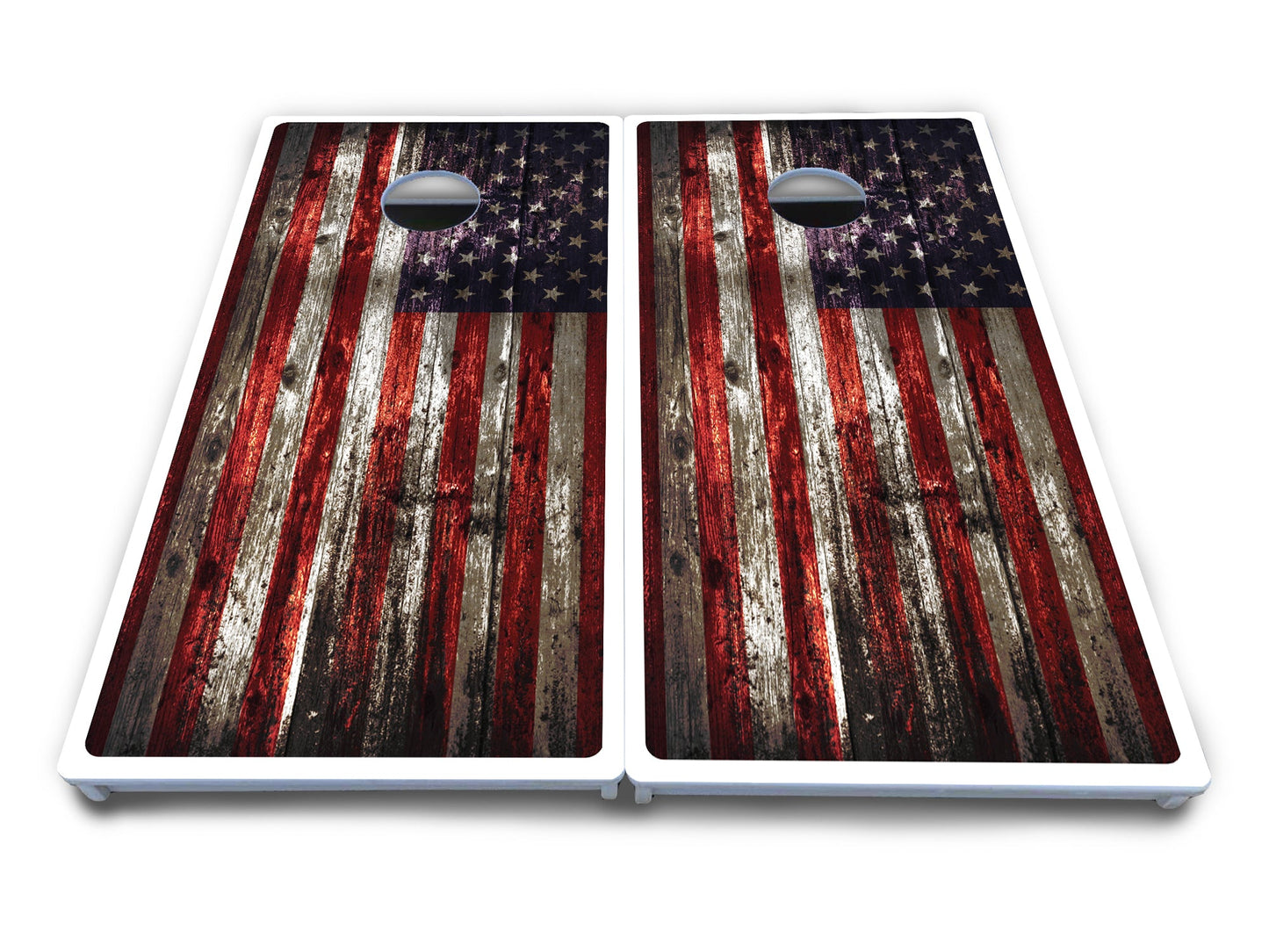 Distressed Flag Cornhole Boards - All Weather Series
