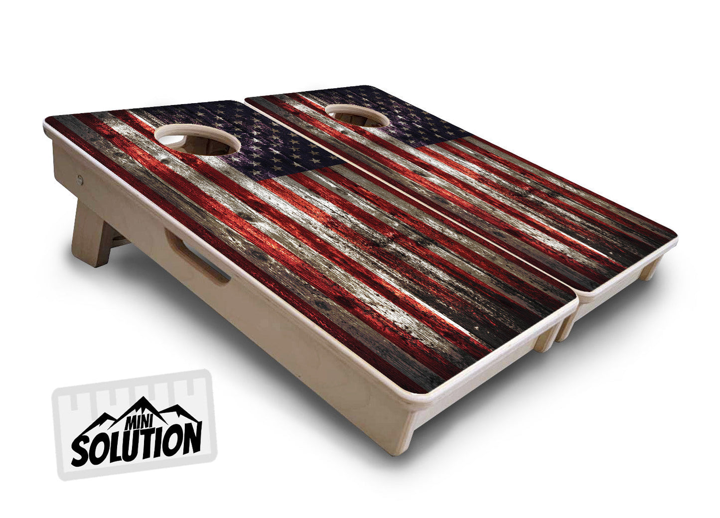 Distressed Flag - Mini or Vacation Size Cornhole Boards