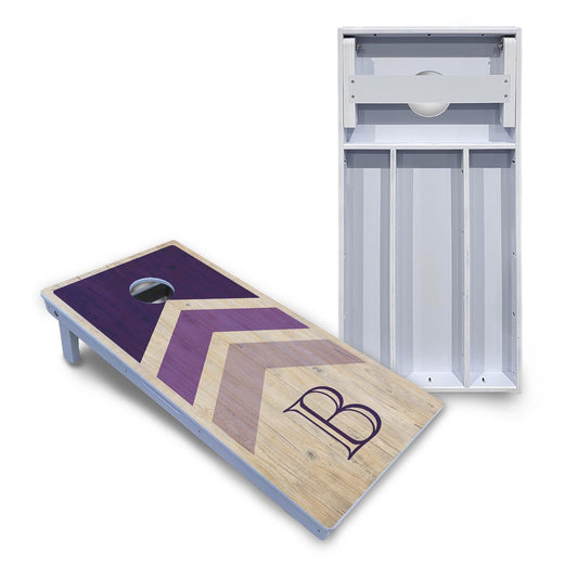 Wedding Arrows Cornhole Boards - All Weather Series - Purple