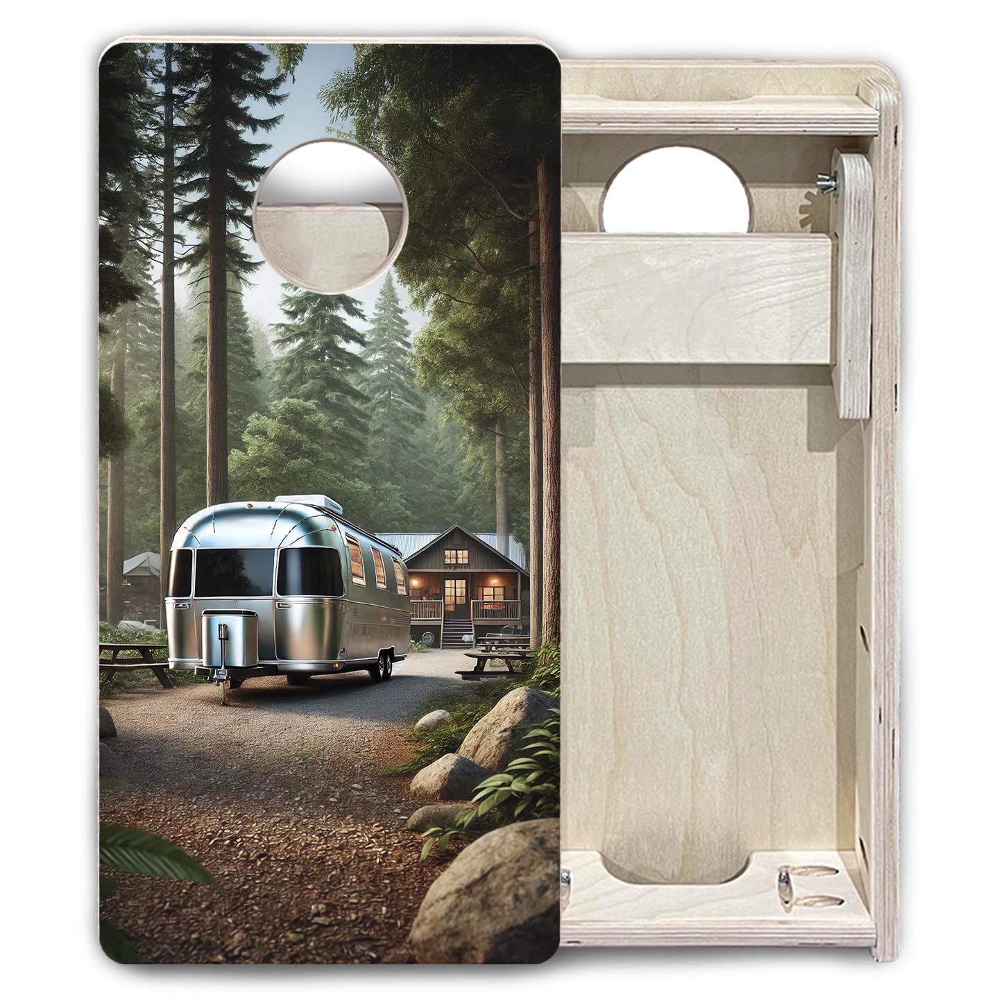 Off the Grid - Mini Cornhole Board Set (12" x 24") with 8 Mini Bags