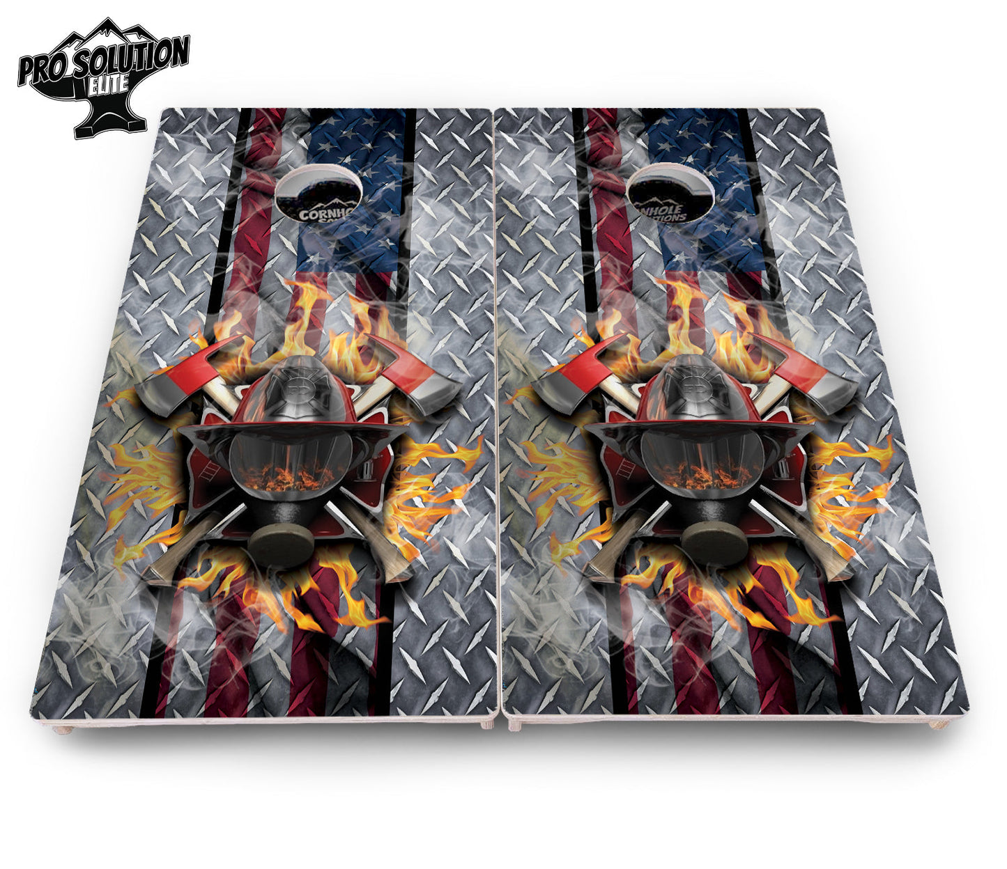Firefighter Cornhole Boards - Pro Solution Elite Series