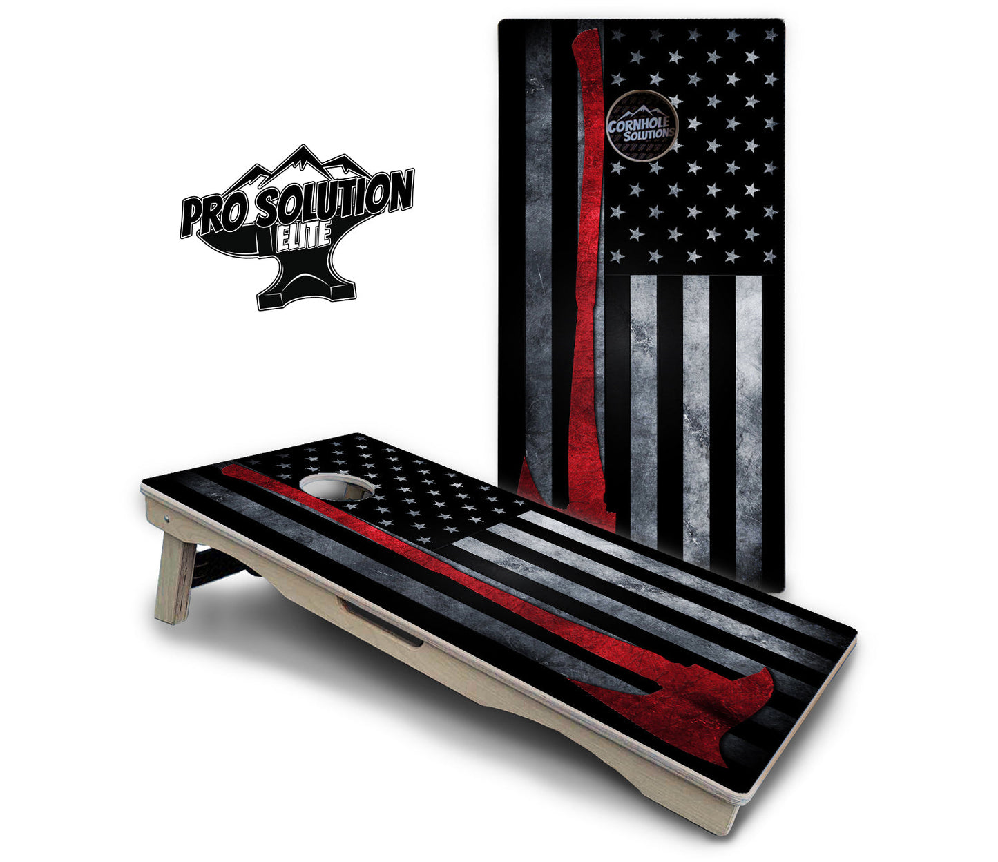Axe Flag Cornhole Boards - Pro Solution Elite Series