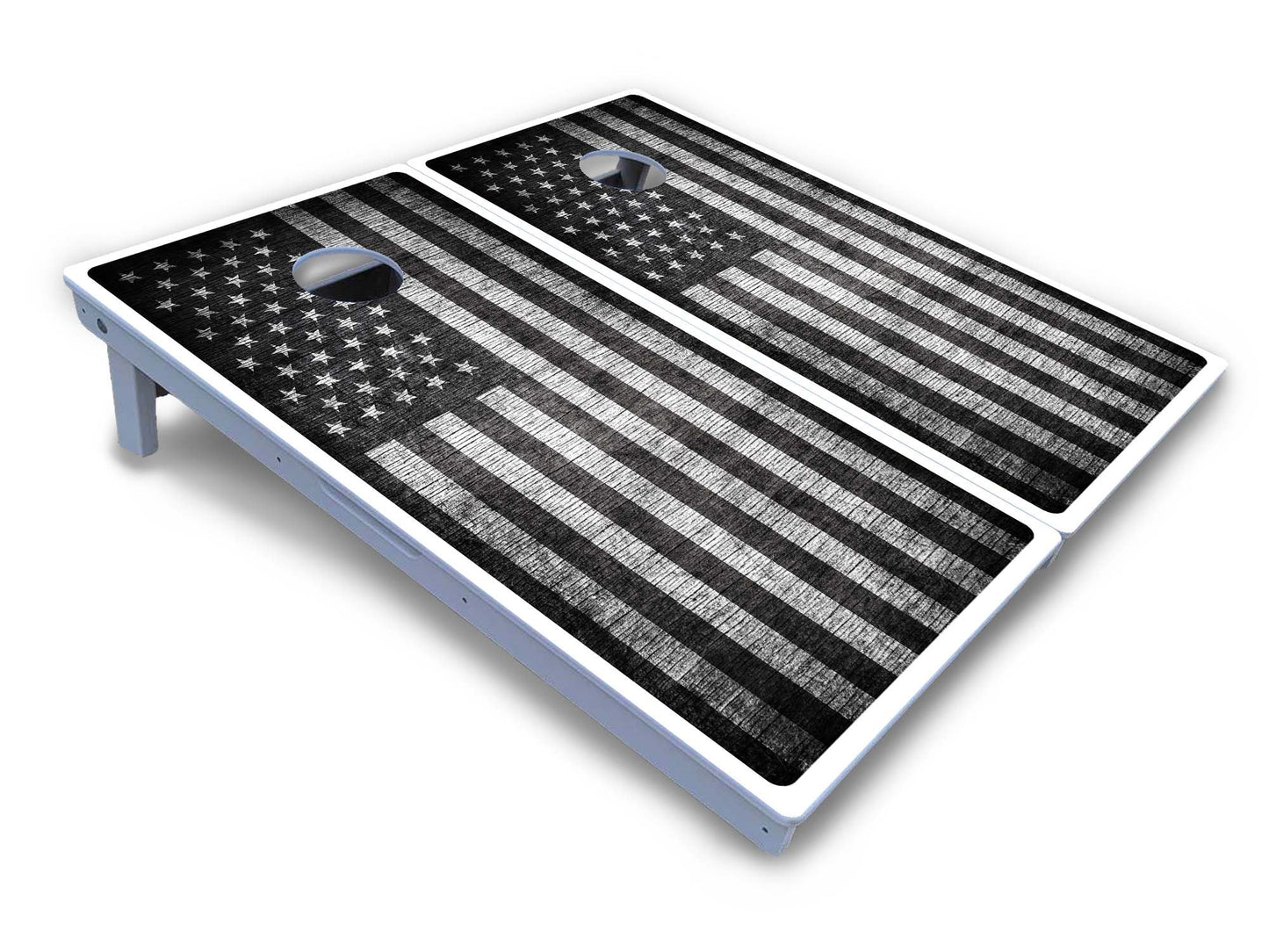Monochrome Flag Cornhole Boards - All Weather Series