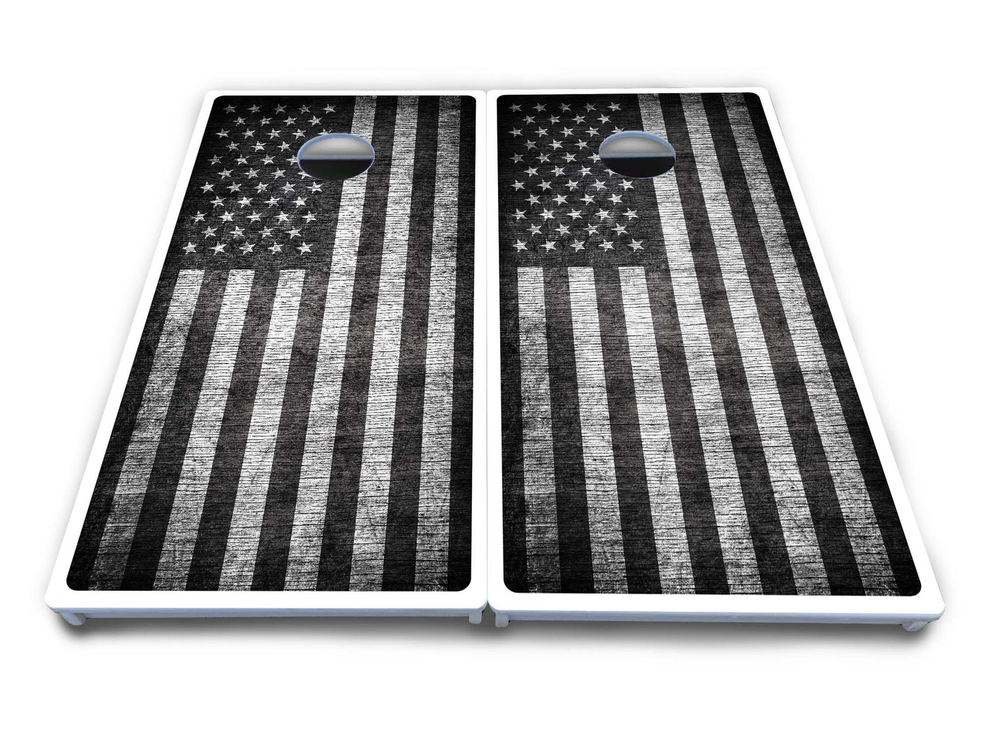 Monochrome Flag Cornhole Boards - All Weather Series