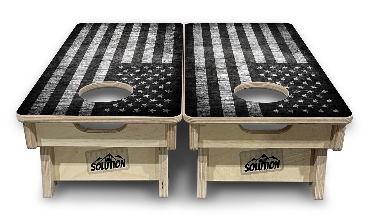 Mini Cornhole Boards - Monochrome Flag