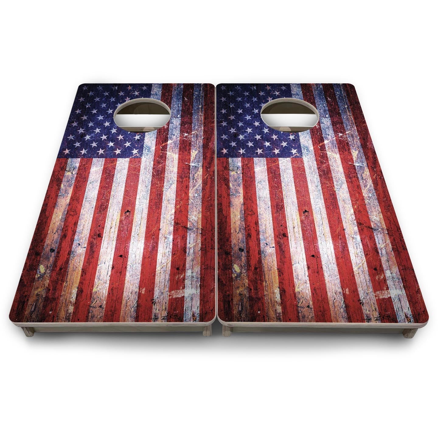 Weathered Flag - Mini or Vacation Size Cornhole Boards