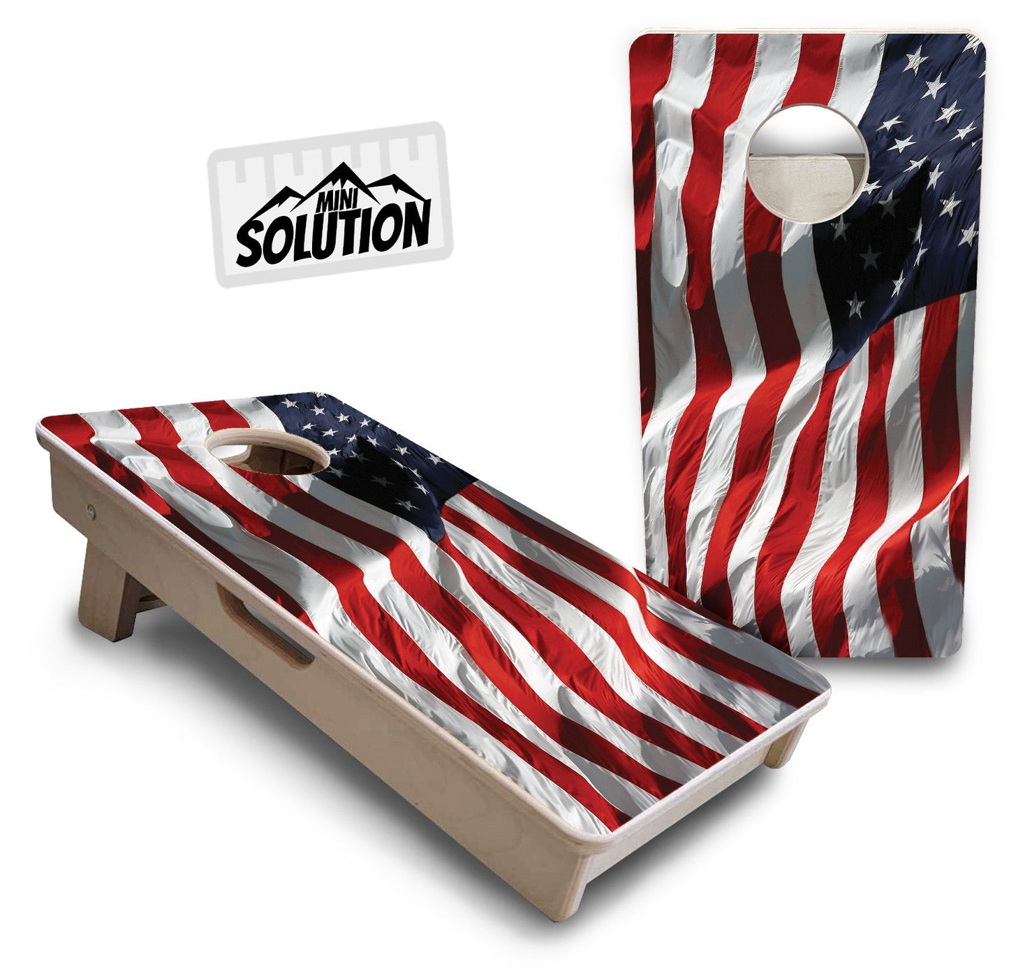 Mini Cornhole Boards - Waving Flag
