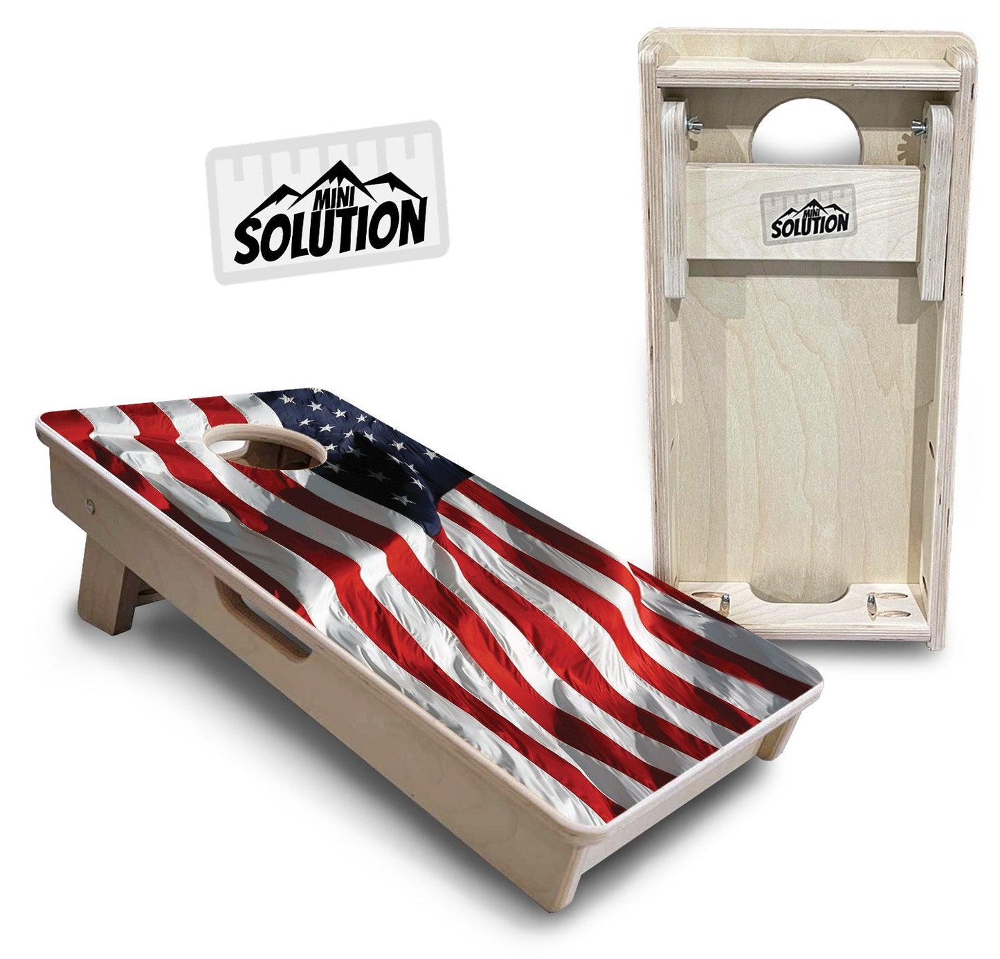 Mini Cornhole Boards - Waving Flag