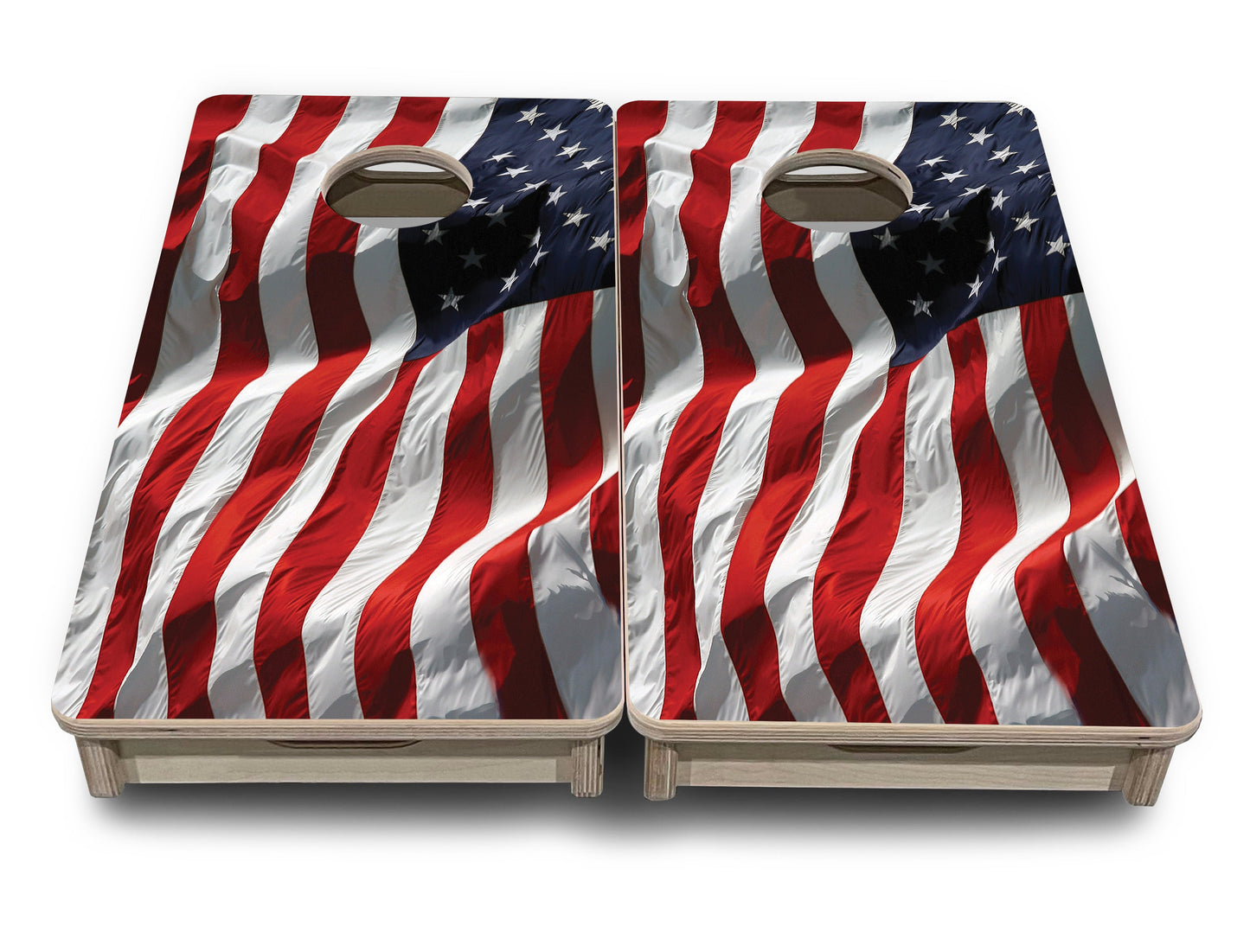 Mini Cornhole Boards - Waving Flag