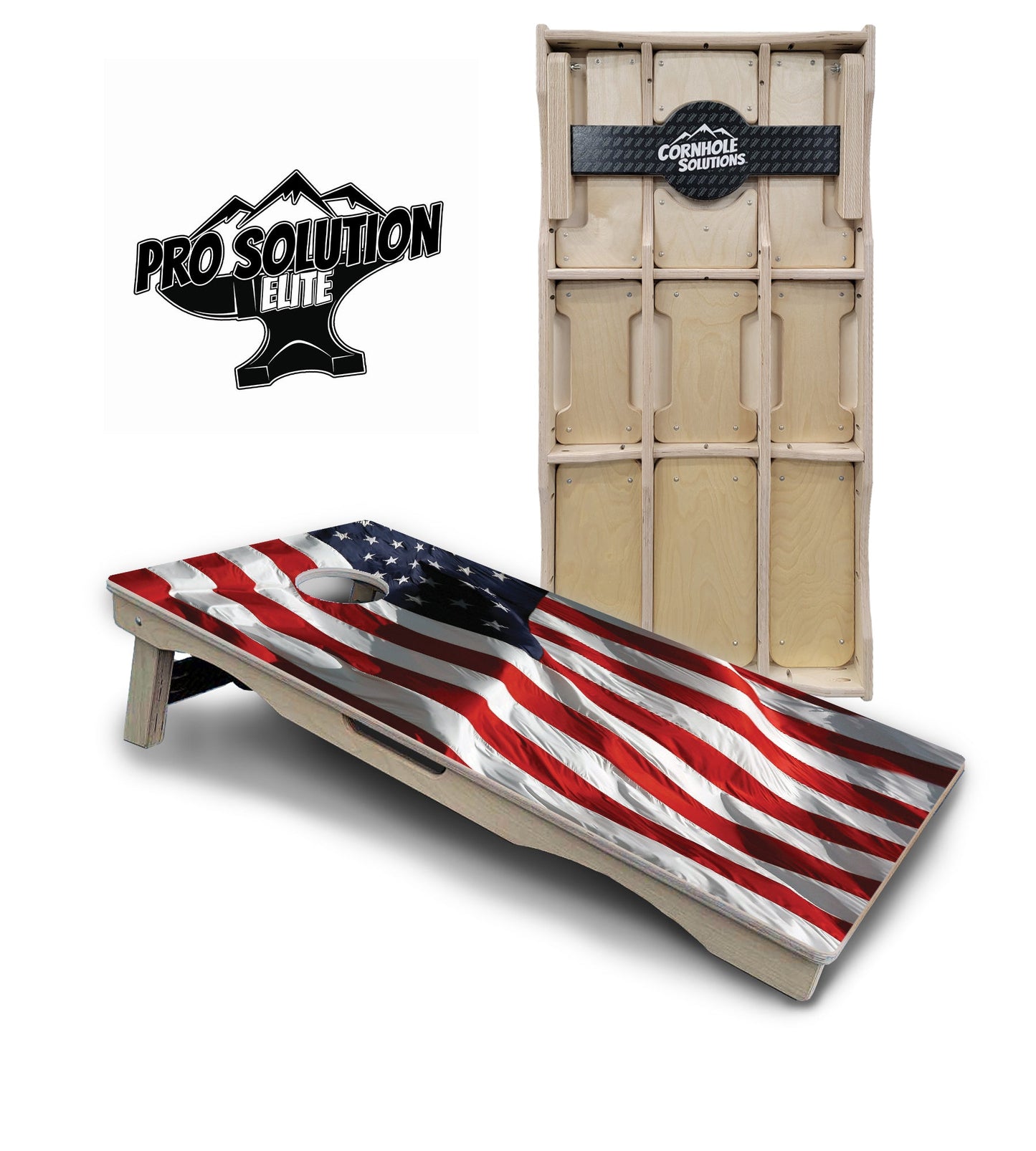 Waving Flag Cornhole Boards - Pro Solution Elite Series