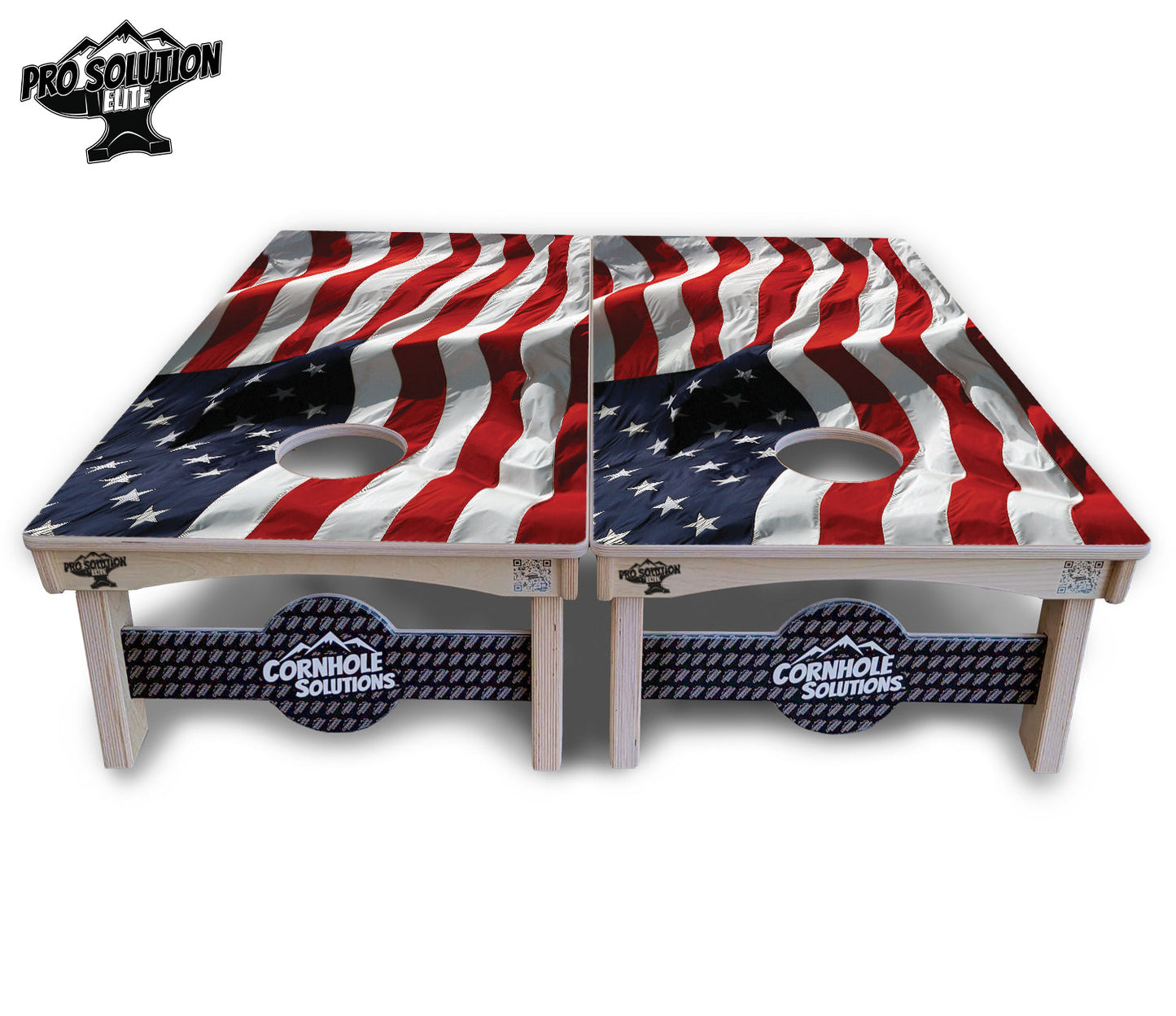 Waving Flag Cornhole Boards - Pro Solution Elite Series