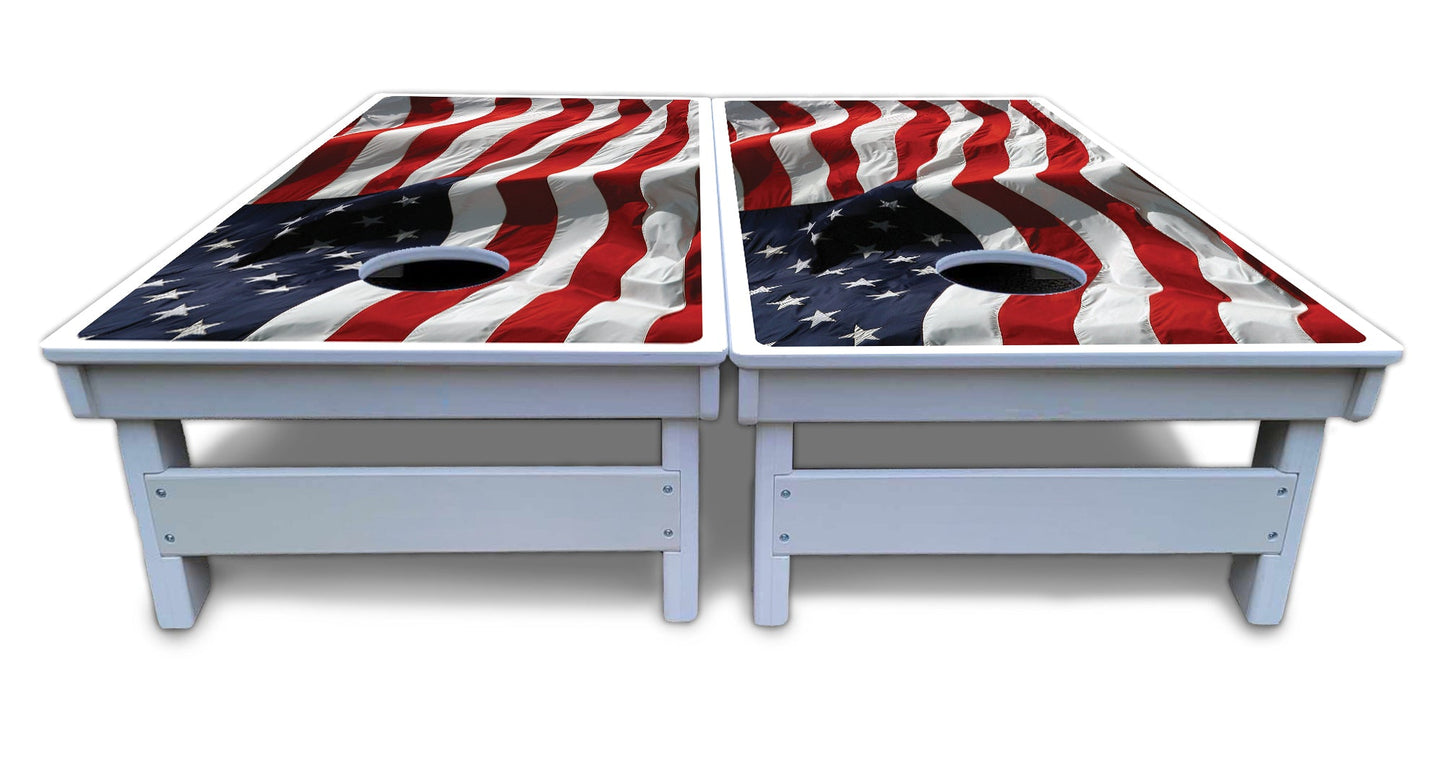 Waving Flag Cornhole Boards - All Weather Series