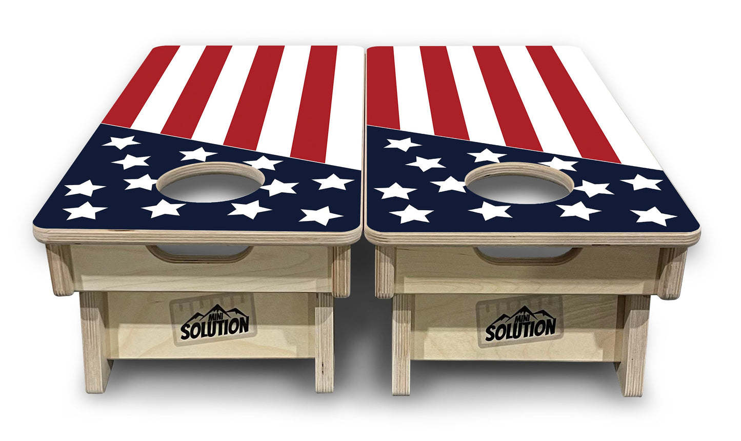 Mini Cornhole Boards - Slanted Flag