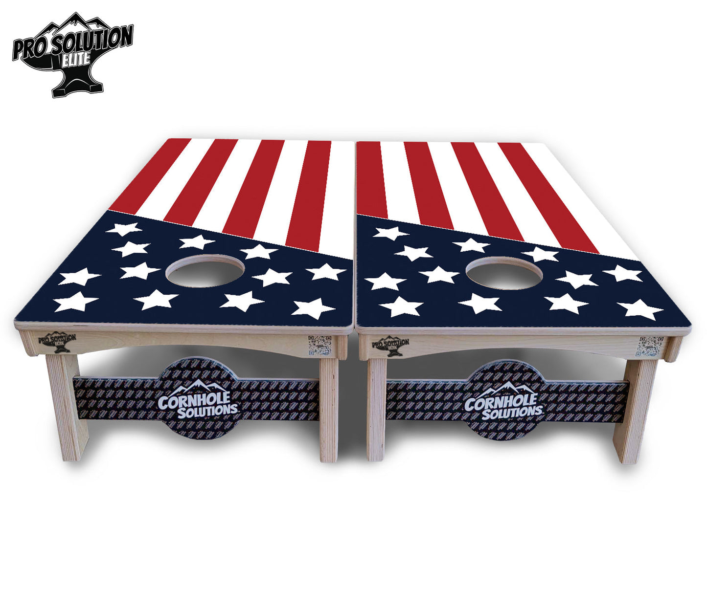 Slanted Flag Cornhole Boards - Pro Solution Elite Series