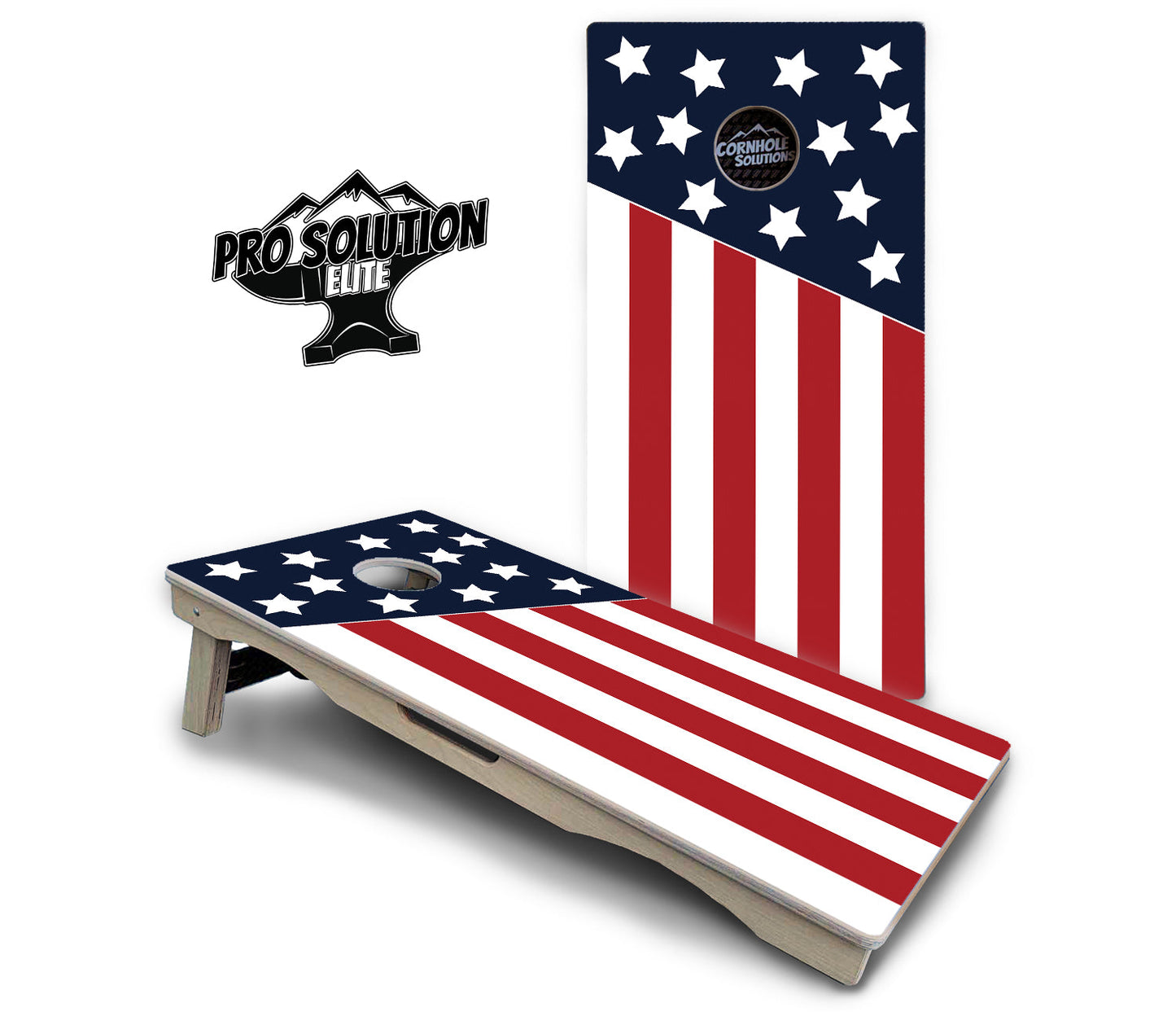 Slanted Flag Cornhole Boards - Pro Solution Elite Series
