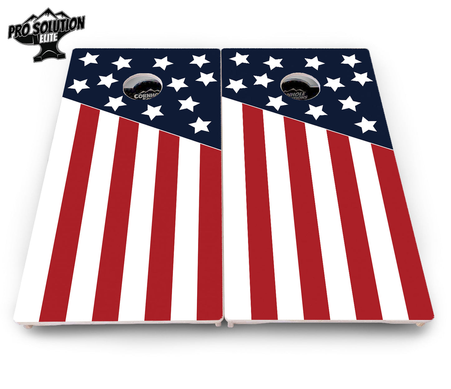 Slanted Flag Cornhole Boards - Pro Solution Elite Series