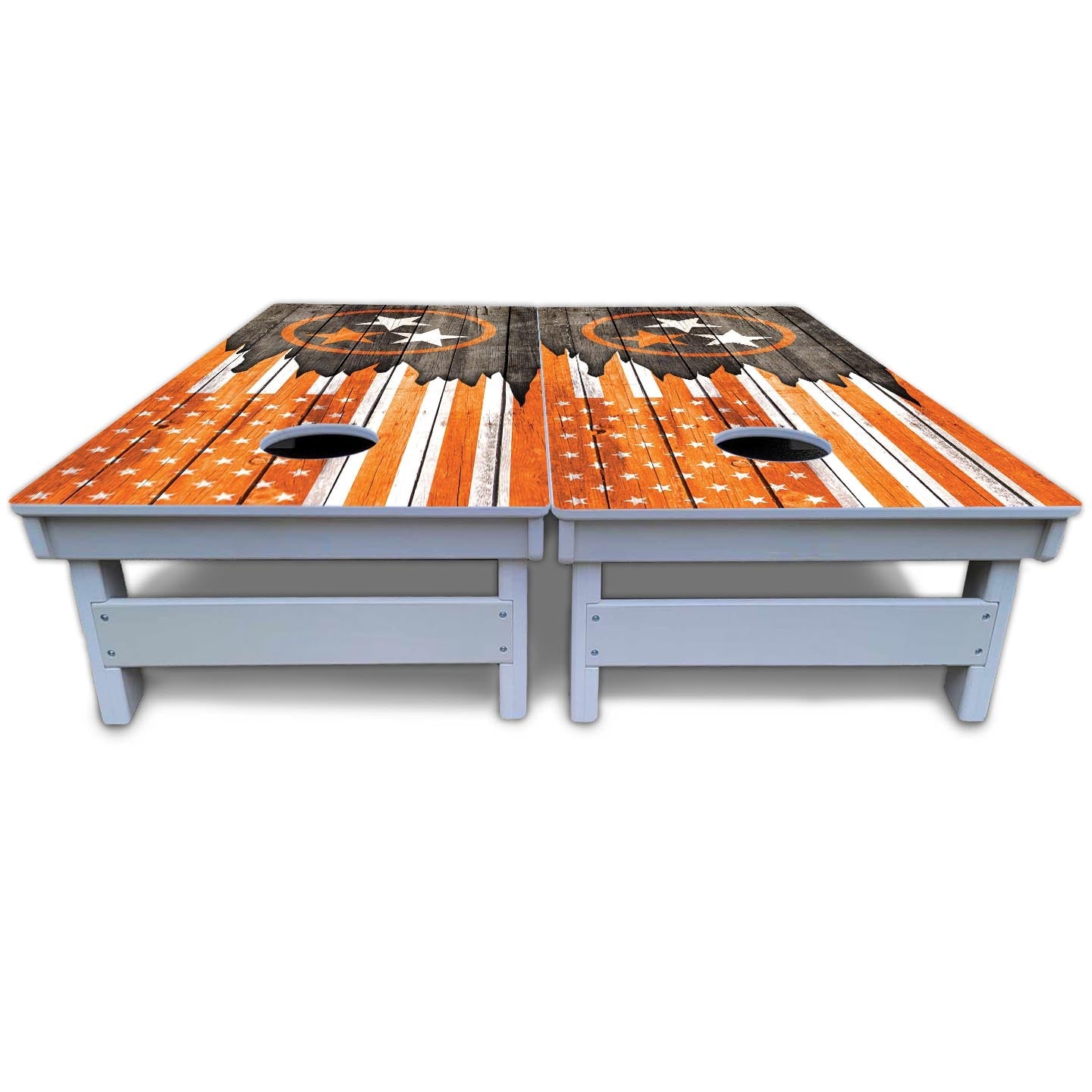 TN/USA Orange Flag Cornhole Boards - All Weather Series