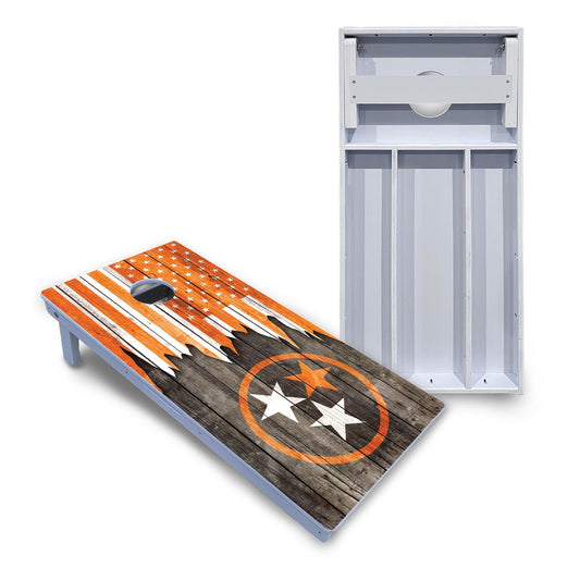 TN/USA Orange Flag Cornhole Boards - All Weather Series