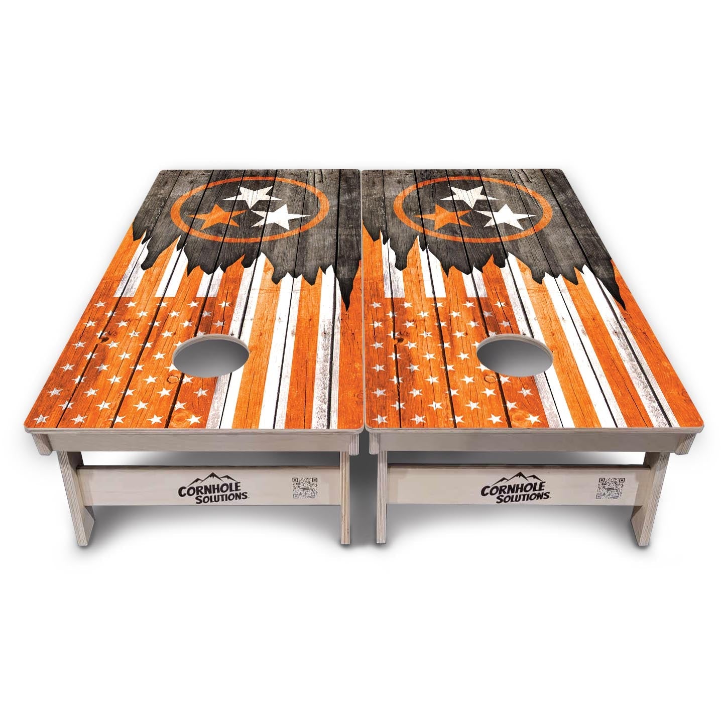 Orange TN Flag Cornhole Boards - Professional Tournament Series