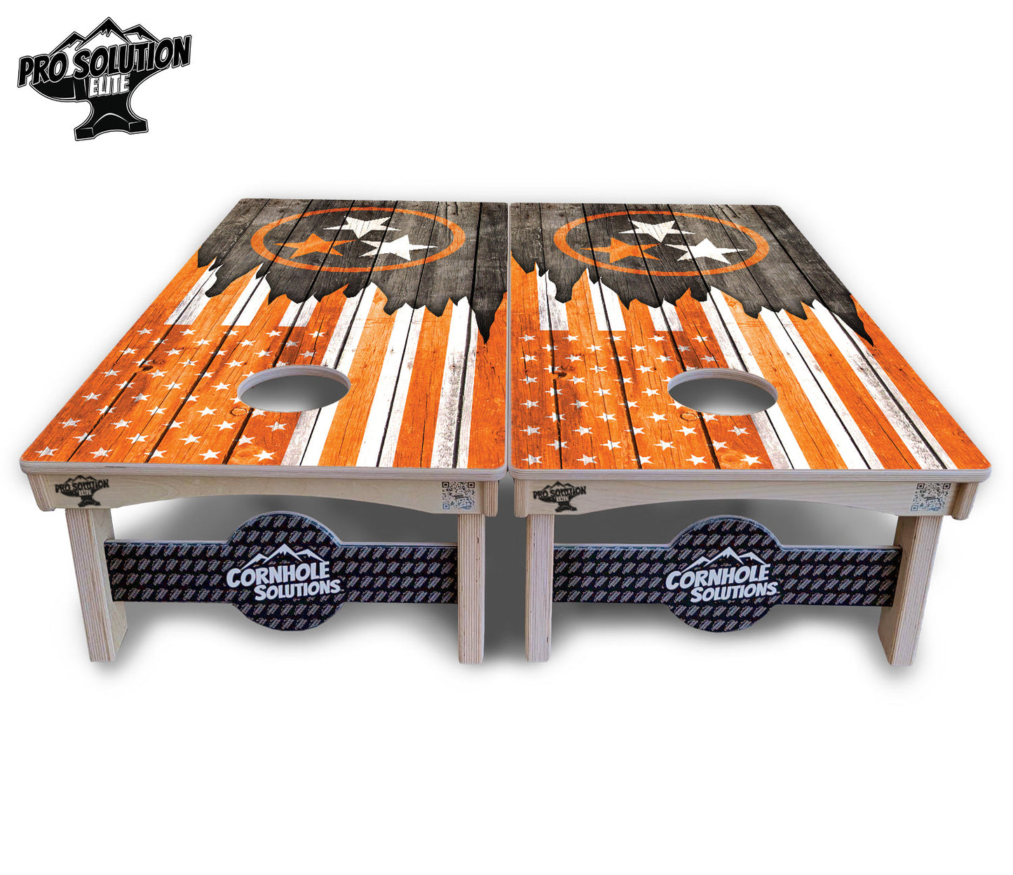 TN Orange Flag Cornhole Boards - Pro Solution Elite Series