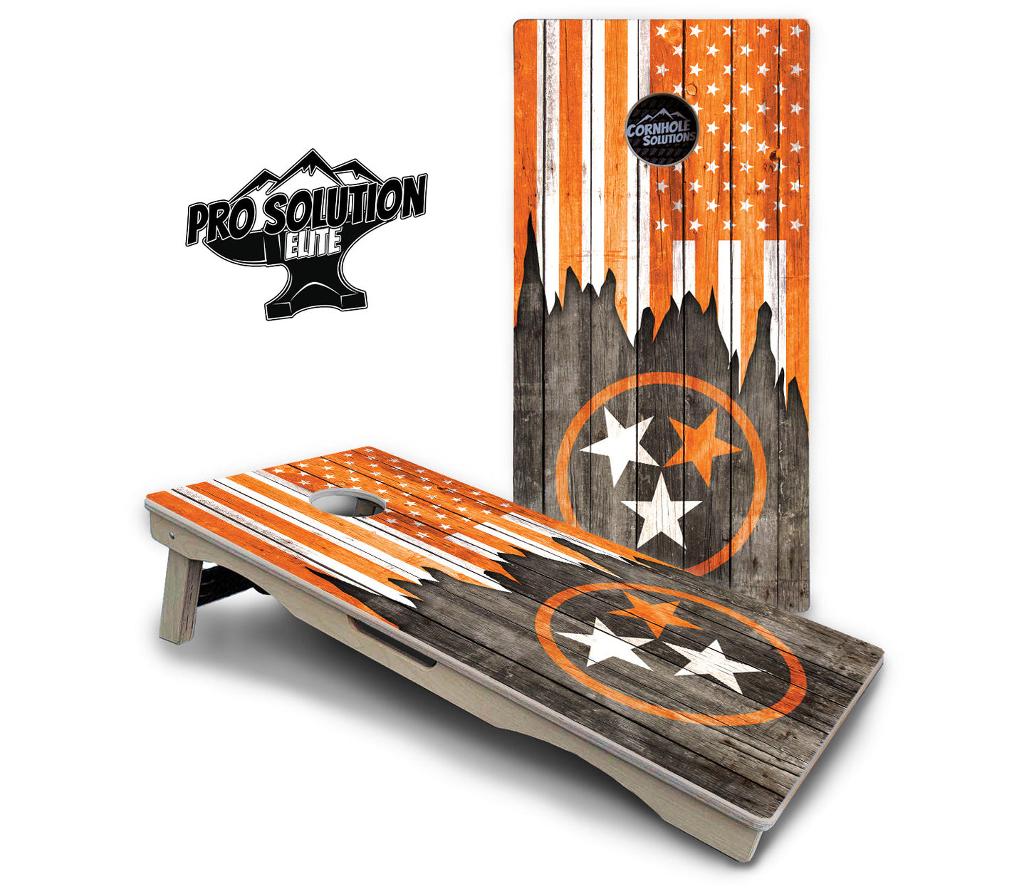 TN Orange Flag Cornhole Boards - Pro Solution Elite Series