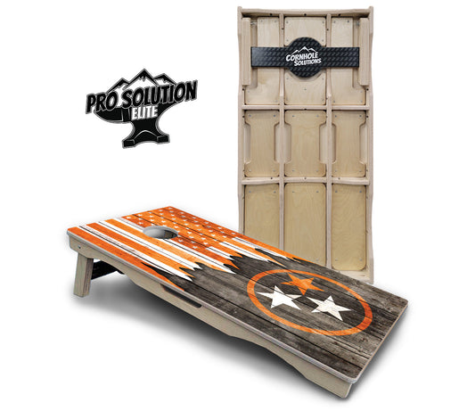 TN Orange Flag Cornhole Boards - Pro Solution Elite Series