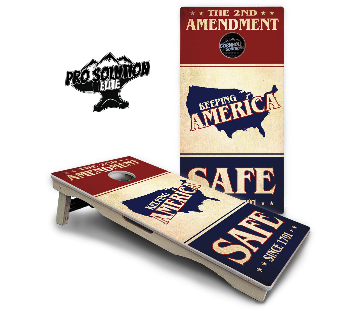 2nd Amendment Flyer Cornhole Boards - Pro Solution Elite Series