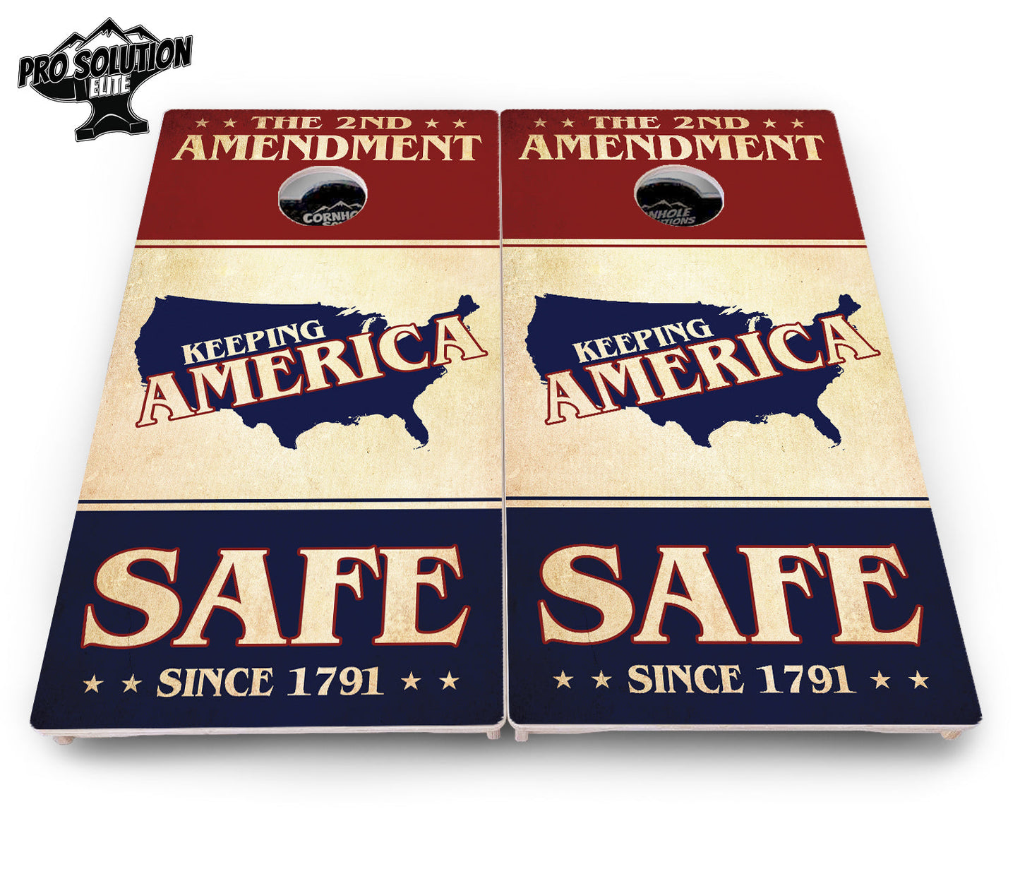 2nd Amendment Flyer Cornhole Boards - Pro Solution Elite Series