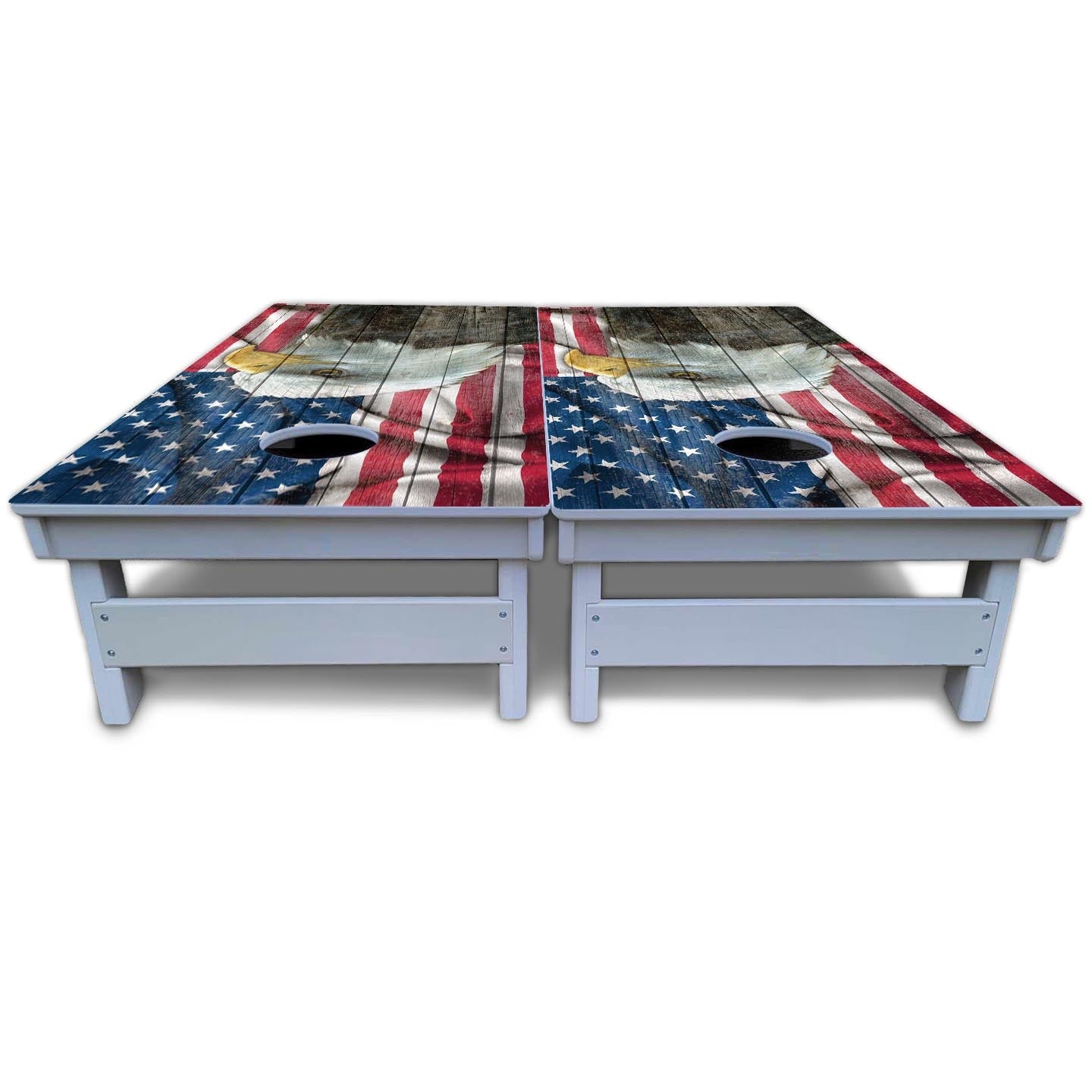 Faded Eagle Flag Cornhole Boards - All Weather Series