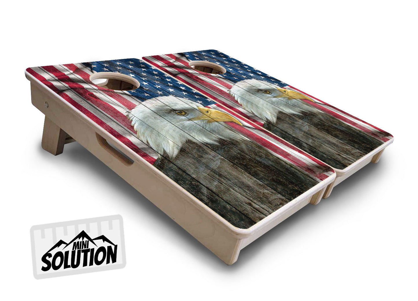 Faded Eagle Flag - Mini or Vacation Size Cornhole Boards