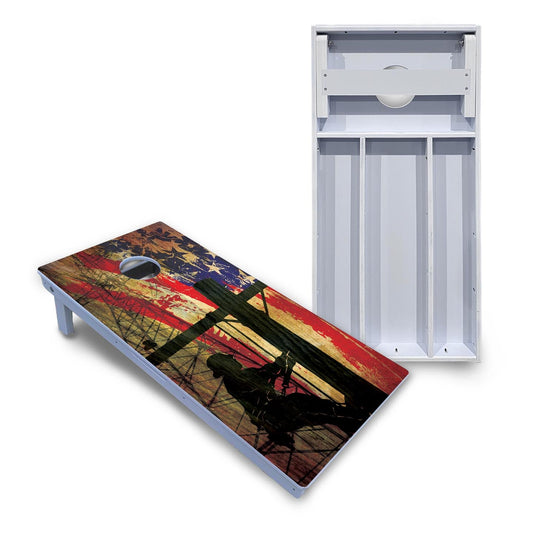 Faded Lineman Cornhole Boards - All Weather Series