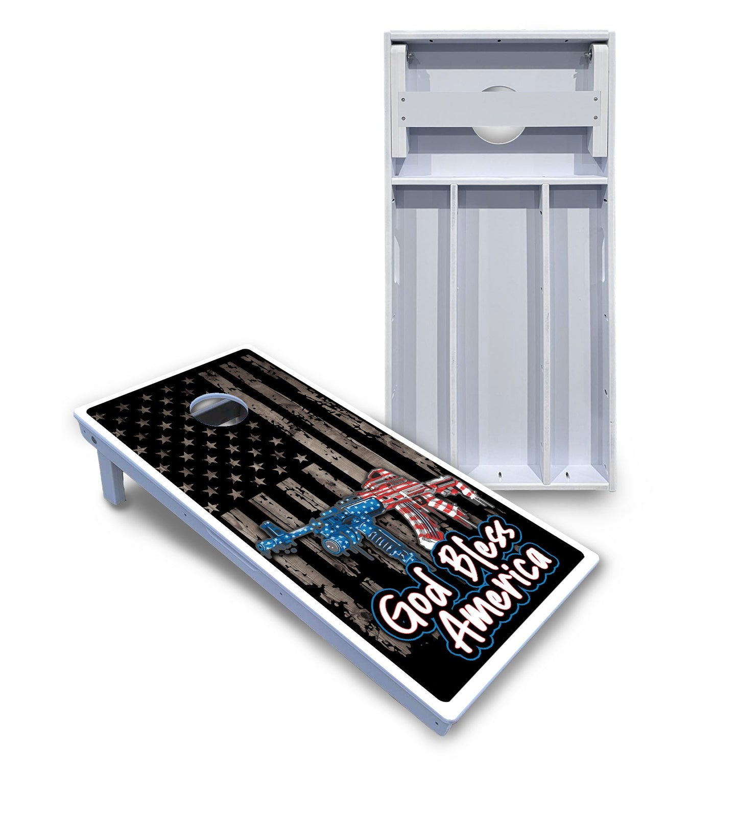 God Bless America Cornhole Boards - All Weather Series