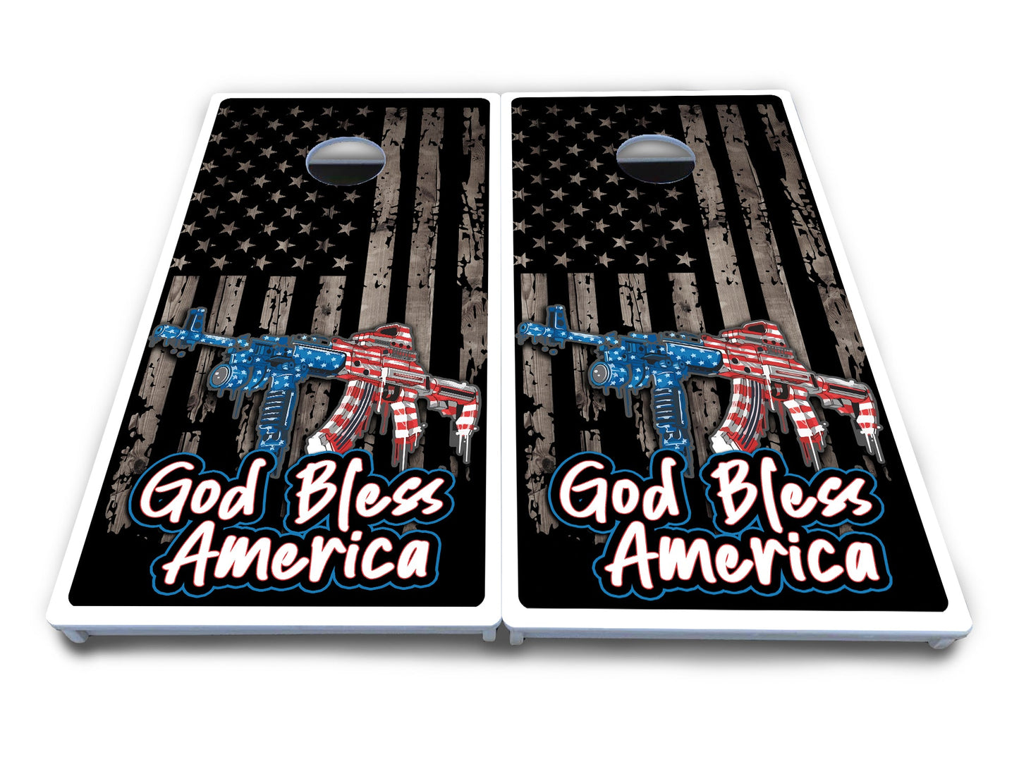 God Bless America Cornhole Boards - All Weather Series