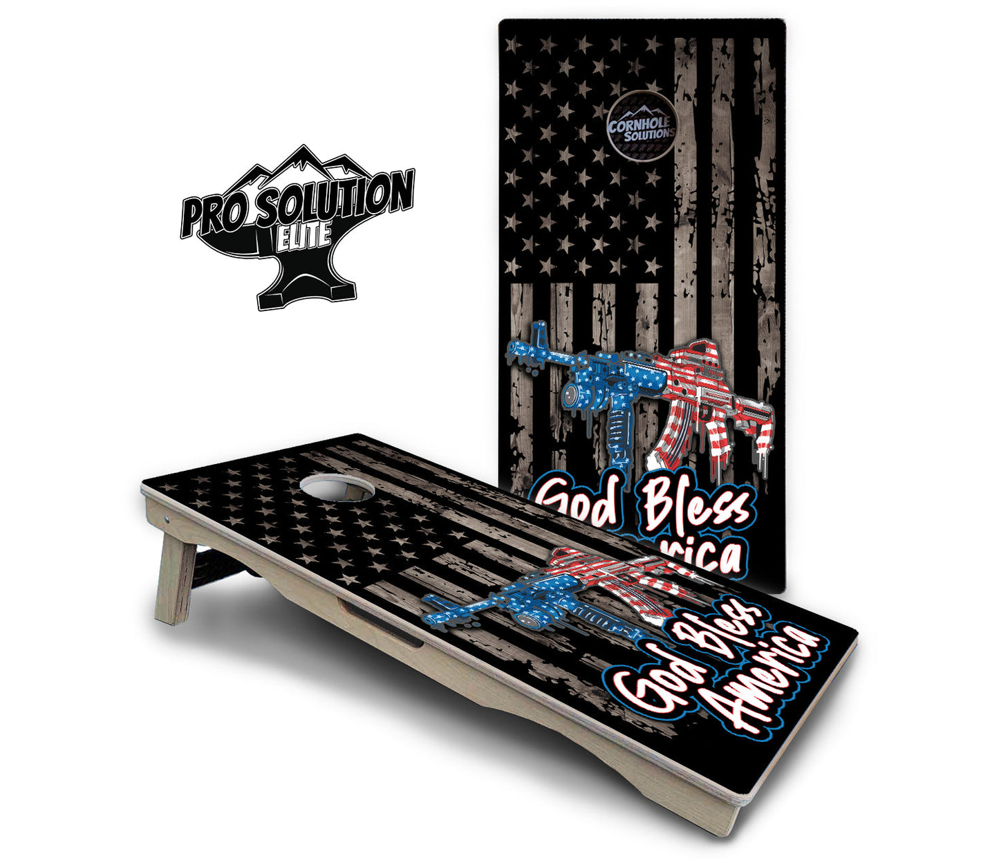 God Bless America Cornhole Boards - Pro Solution Elite Series