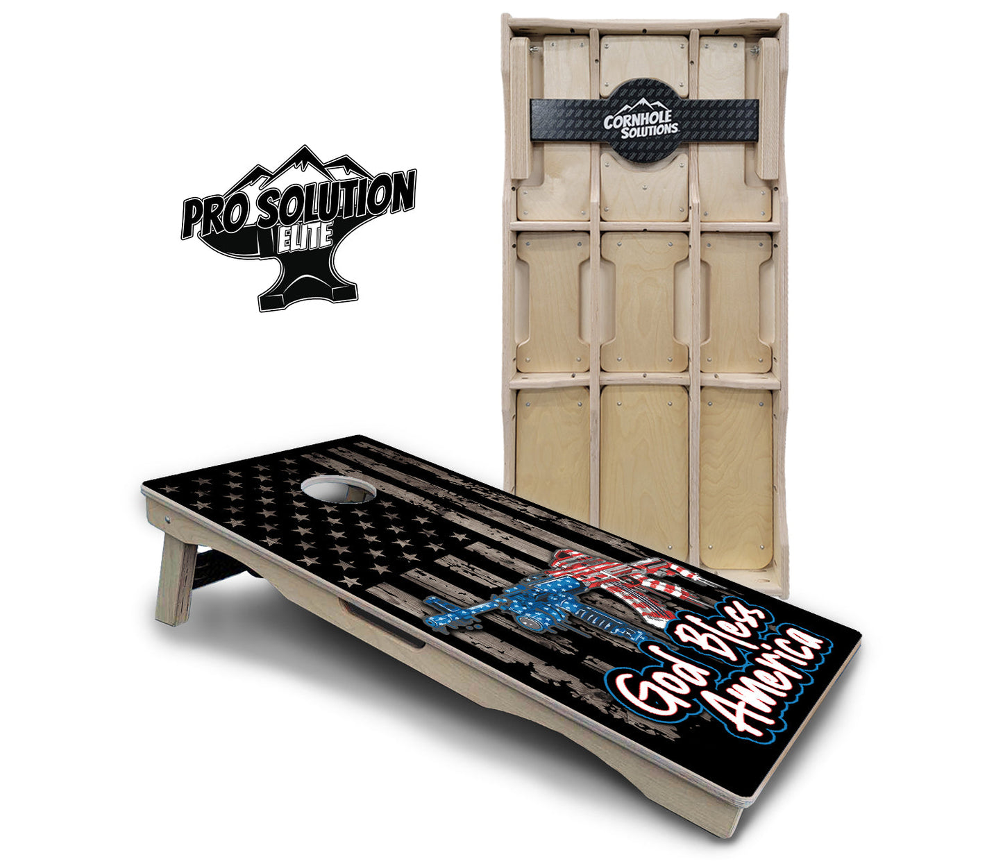 God Bless America Cornhole Boards - Pro Solution Elite Series