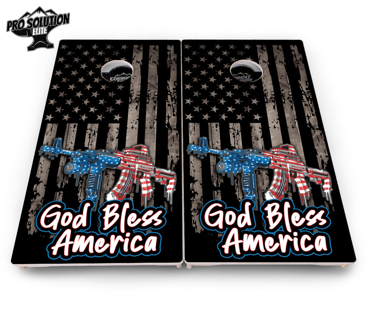 God Bless America Cornhole Boards - Pro Solution Elite Series