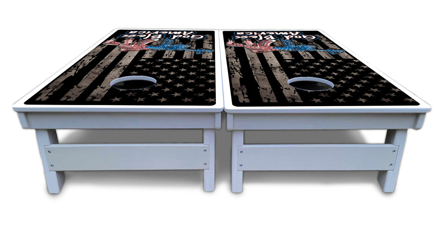 God Bless America Cornhole Boards - All Weather Series