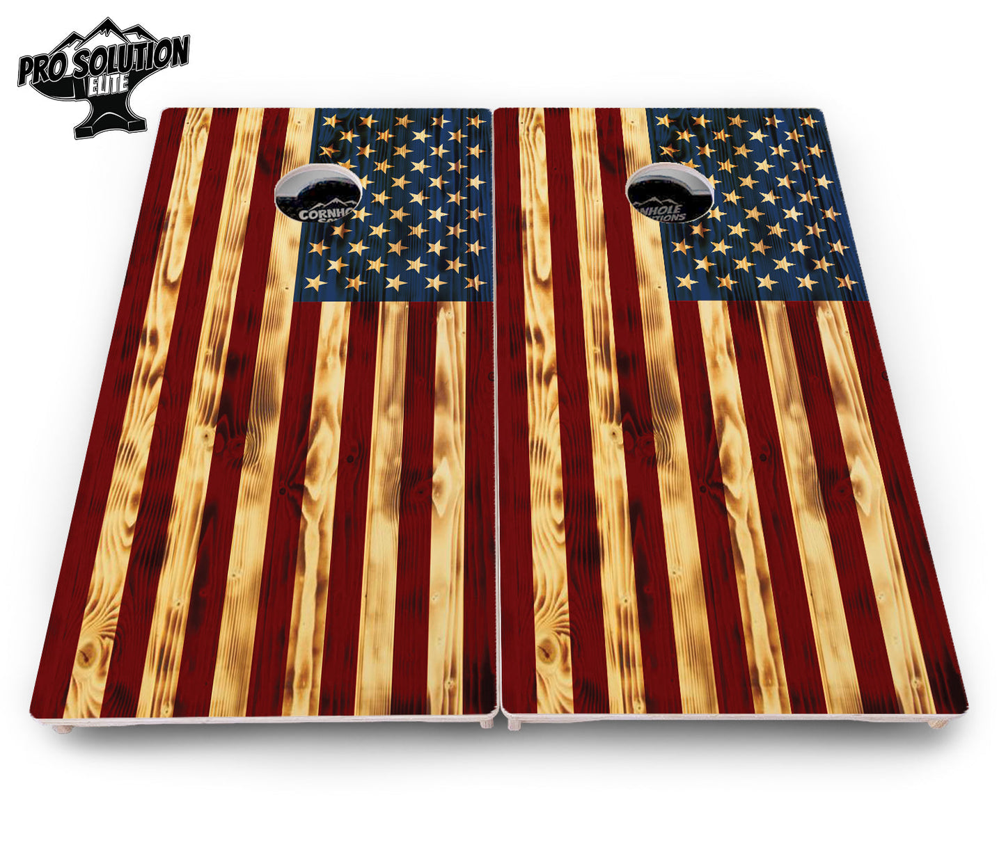 Burnt Color Flag Cornhole Boards - Pro Solution Elite Series