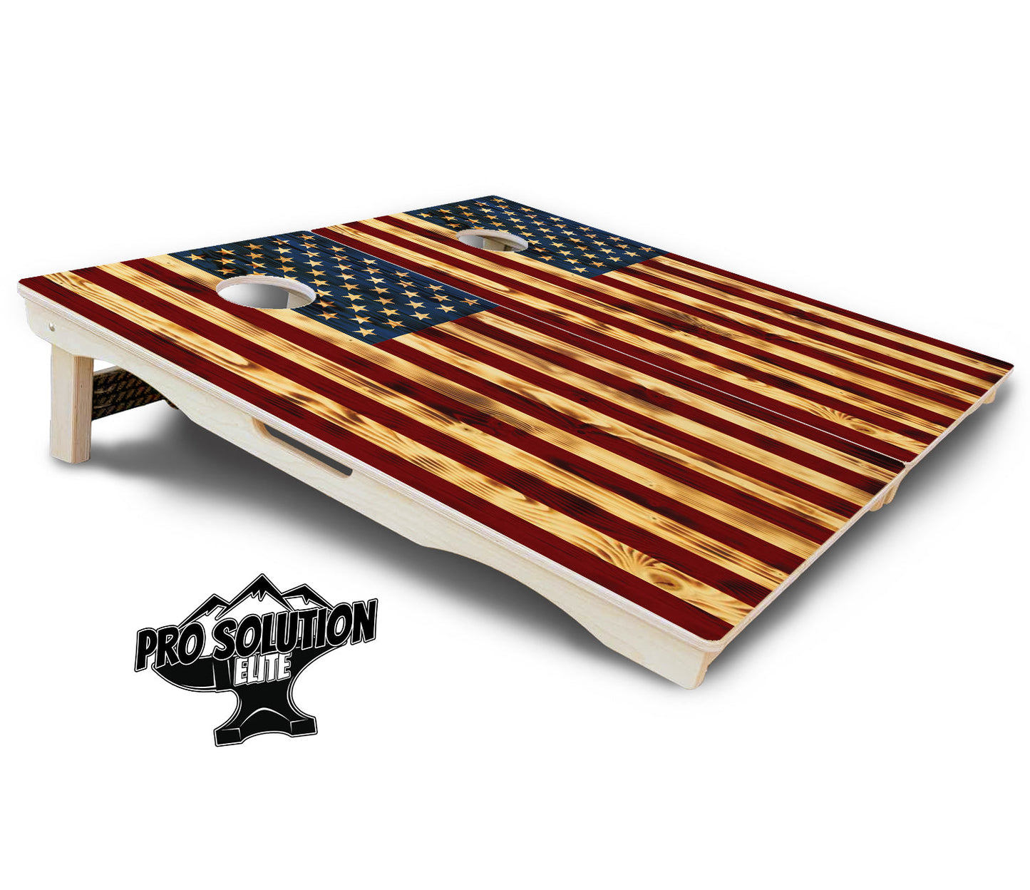 Burnt Color Flag Cornhole Boards - Pro Solution Elite Series