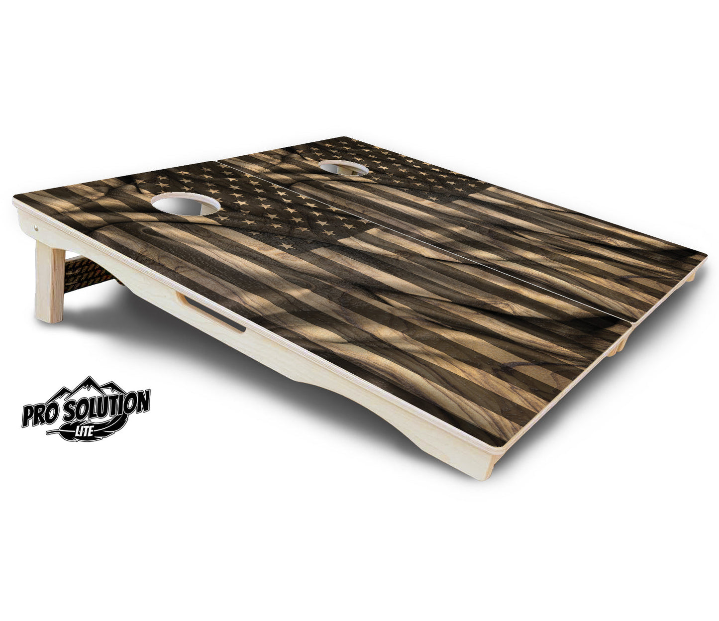 USA Wood Flag Cornhole Boards - Pro Solution Lite Series