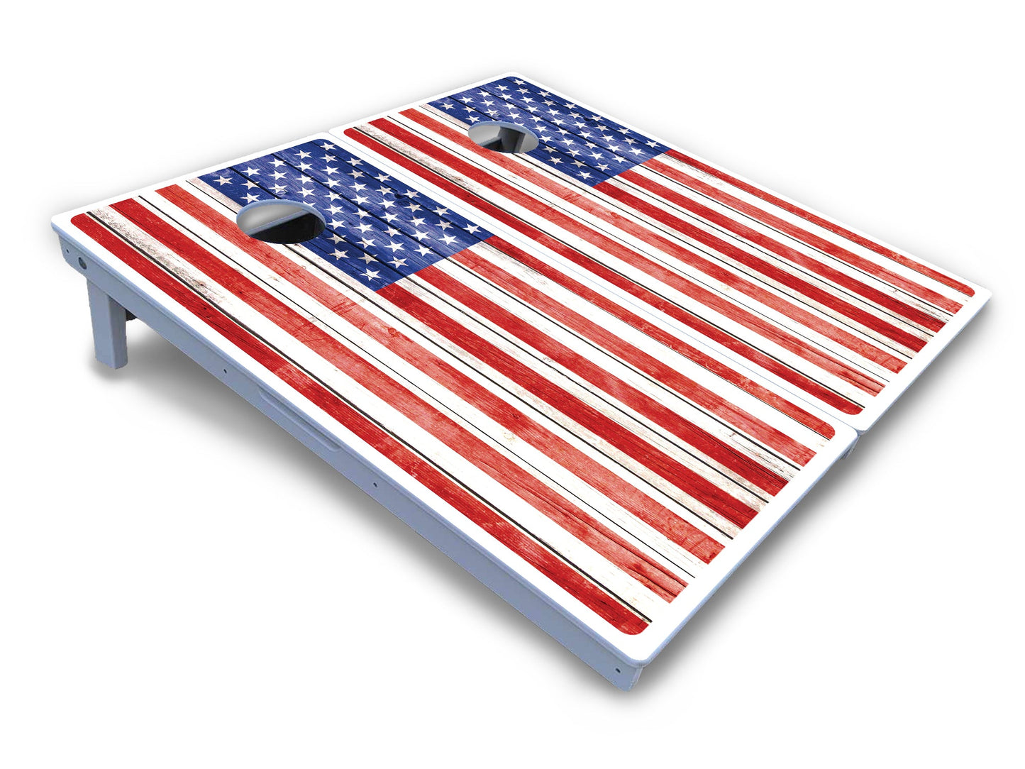 Whitewash Flag Cornhole Boards - All Weather Series