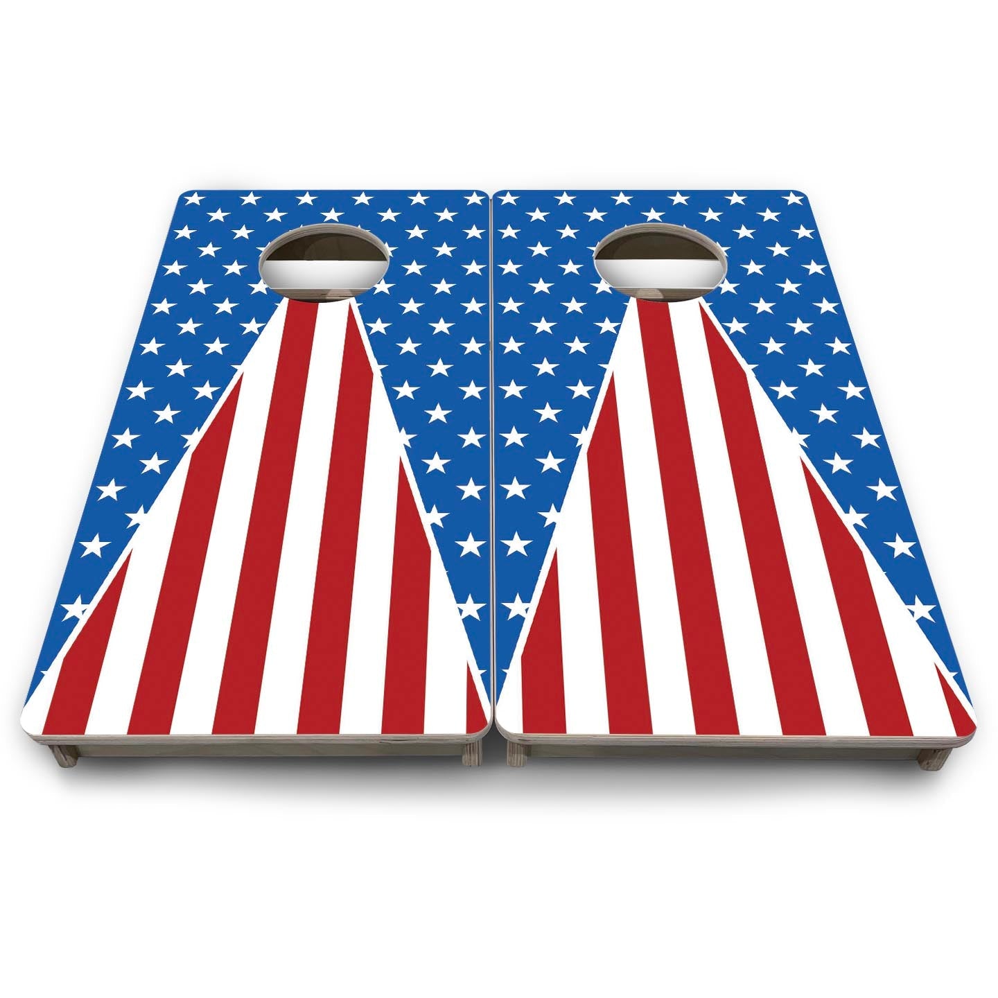 Stars & Stripes Triangle - Mini or Vacation Size Cornhole Boards