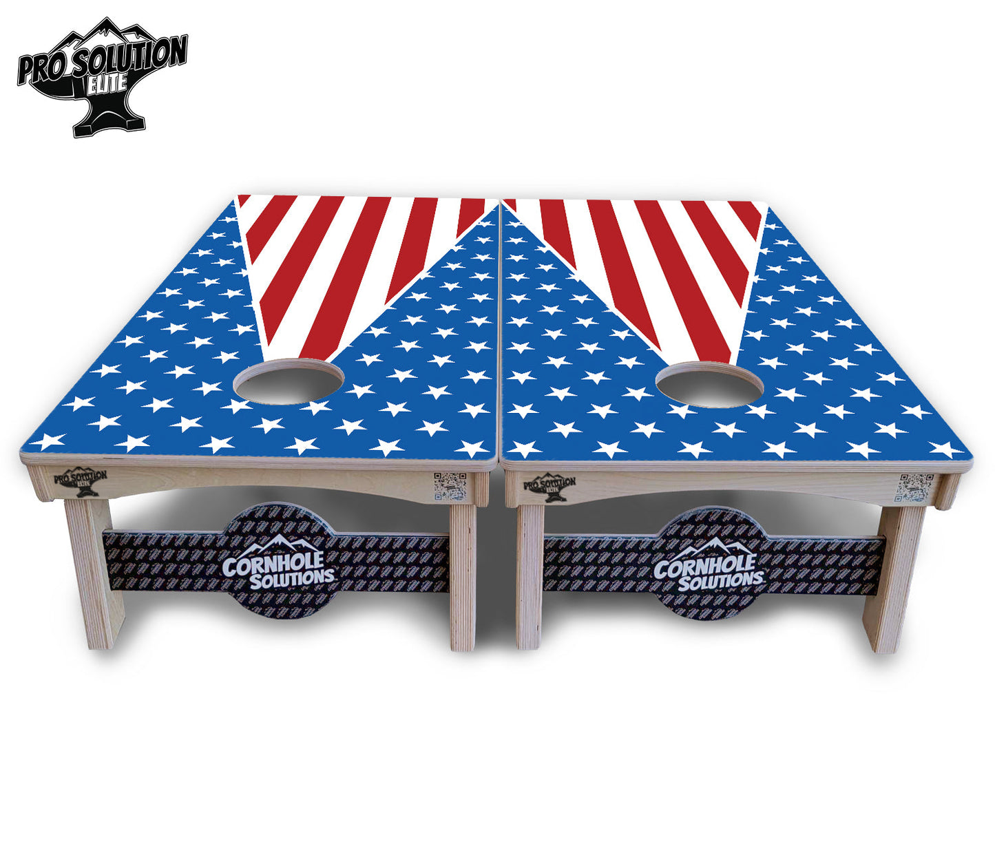 Stars & Stripes Triangle Cornhole Boards - Pro Solution Elite Series