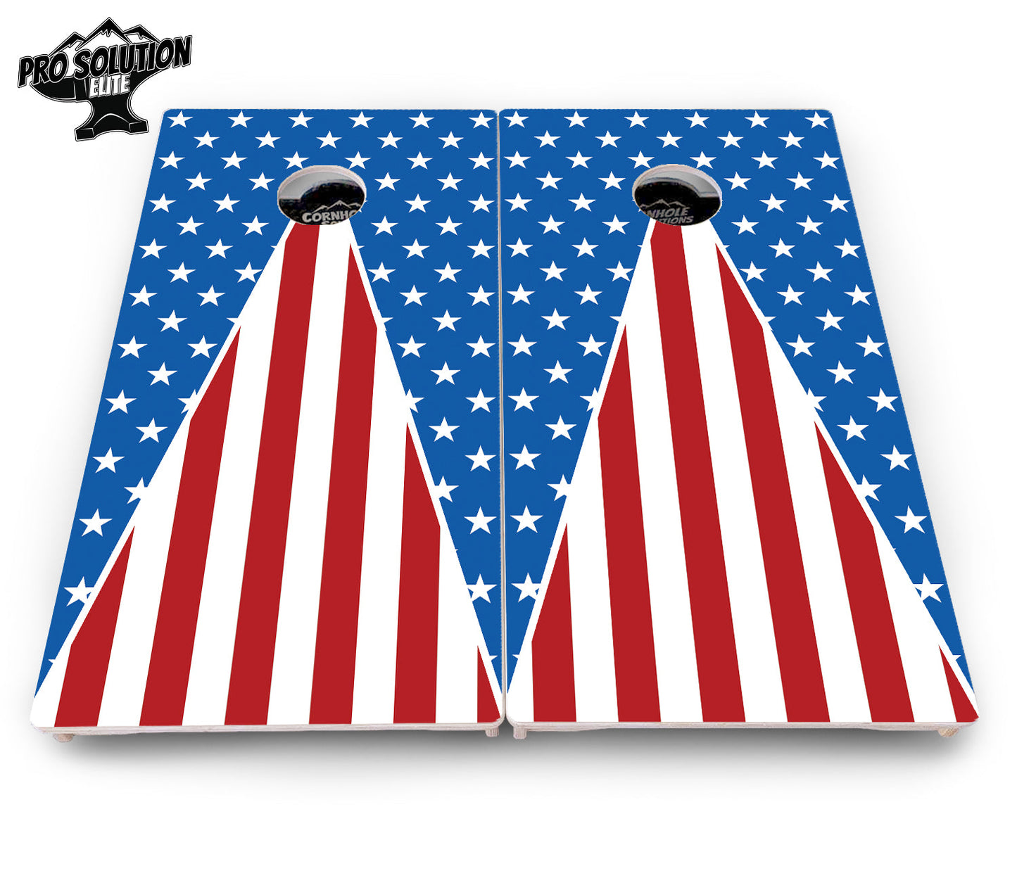 Stars & Stripes Triangle Cornhole Boards - Pro Solution Elite Series