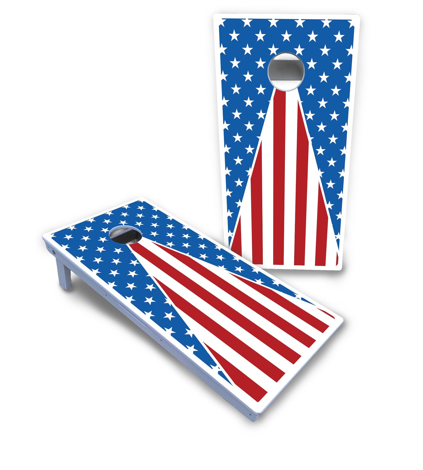 Stars & Stripes Triangle Cornhole Boards - All Weather Series